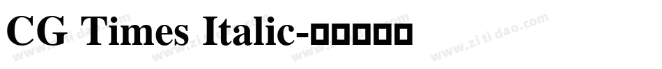 CG Times Italic字体转换